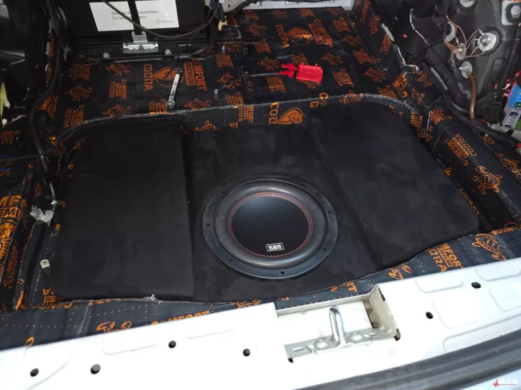 Mercedes S-Class W222 fiberglass molding subwoofer enclosure