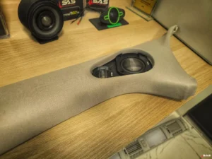 VW Multivan T6.1 – customowe słupki A przygotowane pod tapicerkę i głośniki ESB | Sound Audio System Lublin