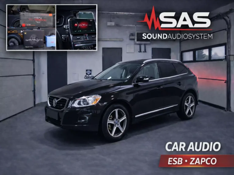 Volvo XC60 – ESB Car Audio Upgrade with Zapco DSP, Soundproofing, Android Head Unit & FineVu GX4K | Sound Audio System Lublin