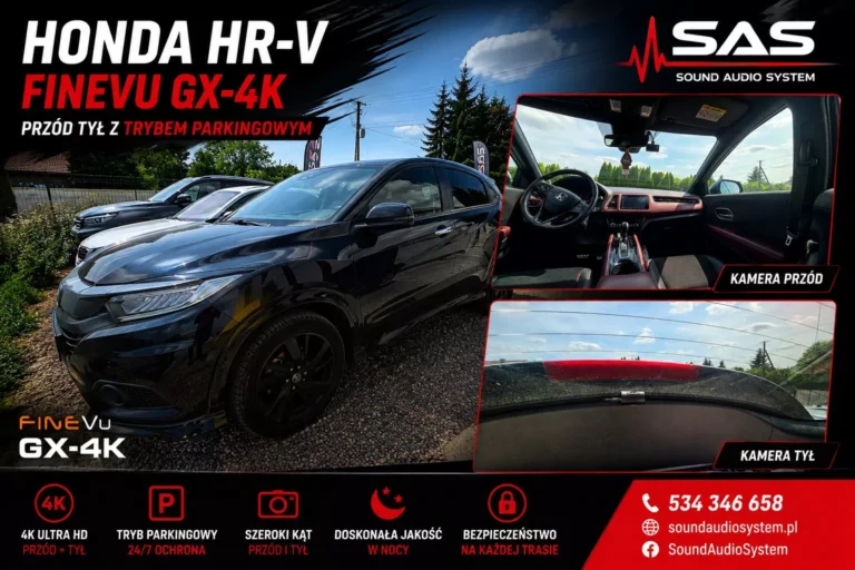 Honda HR-V – FineVu GX-4K Front and Rear Dash Cam Installation with Parking Mode