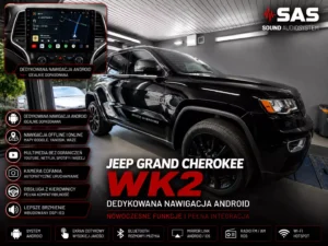 Jeep Grand Cherokee WK2 – montaż dedykowanej nawigacji Android STMU z pełną obsługą fabrycznego systemu