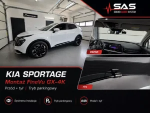 Kia Sportage – montaż wideorejestratora FineVu GX4K przód i tył z trybem parkingowym
