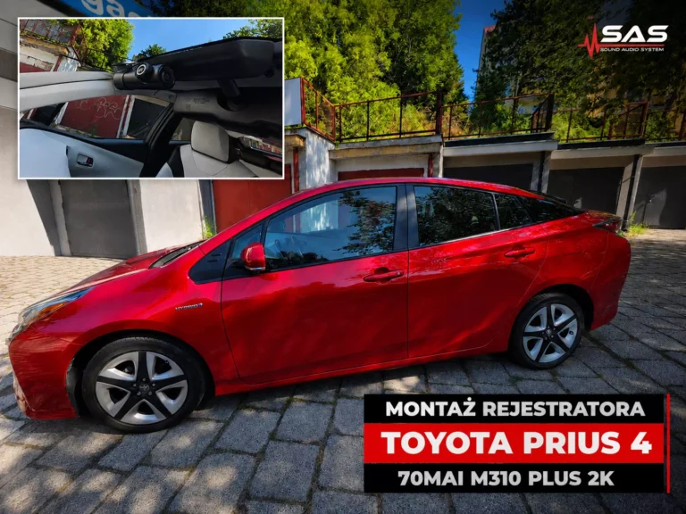 Toyota Prius 4 – montaż rejestratora jazdy 70mai M310 Plus 2K
