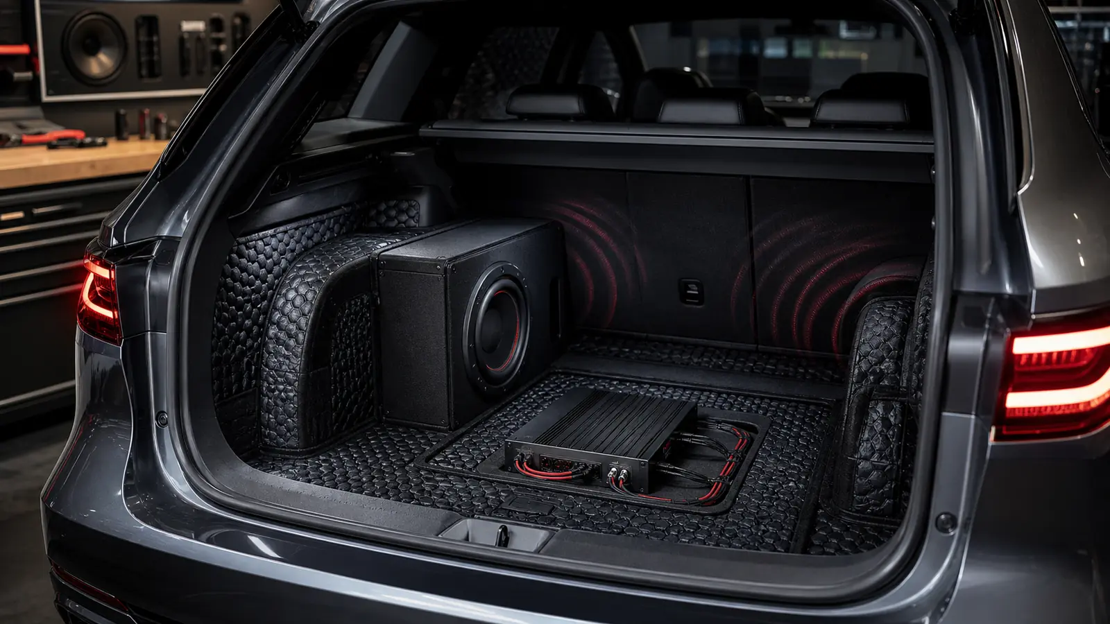 Subwoofer car audio i wygłuszenie bagażnika