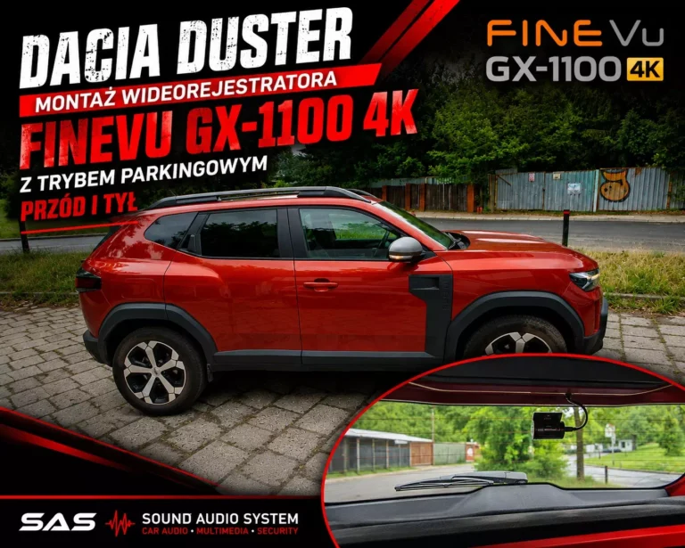 Dacia Duster – FineVu GX-1100 4K Front and Rear Dash Cam Installation with Parking Mode