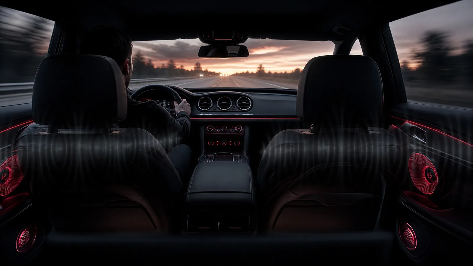 In-car sound becoming weaker while driving because of road noise