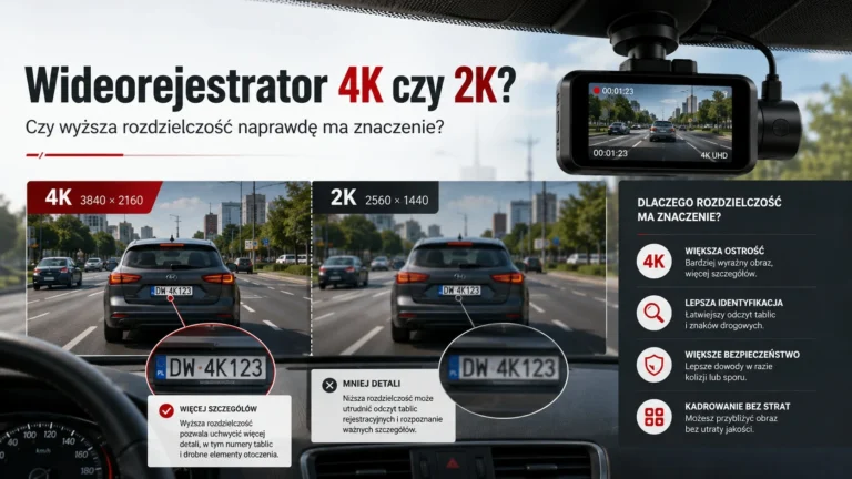 Wideorejestrator 4K czy 2K – porównanie szczegółowości nagrania i czytelności tablic