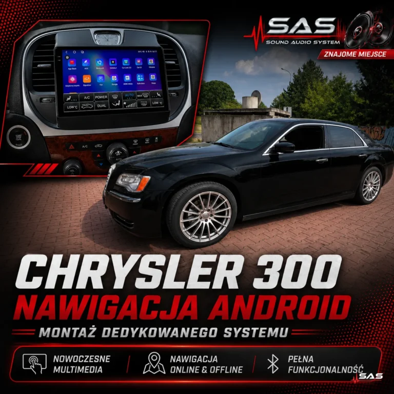 Chrysler 300C – montaż nawigacji Android i kamery cofania