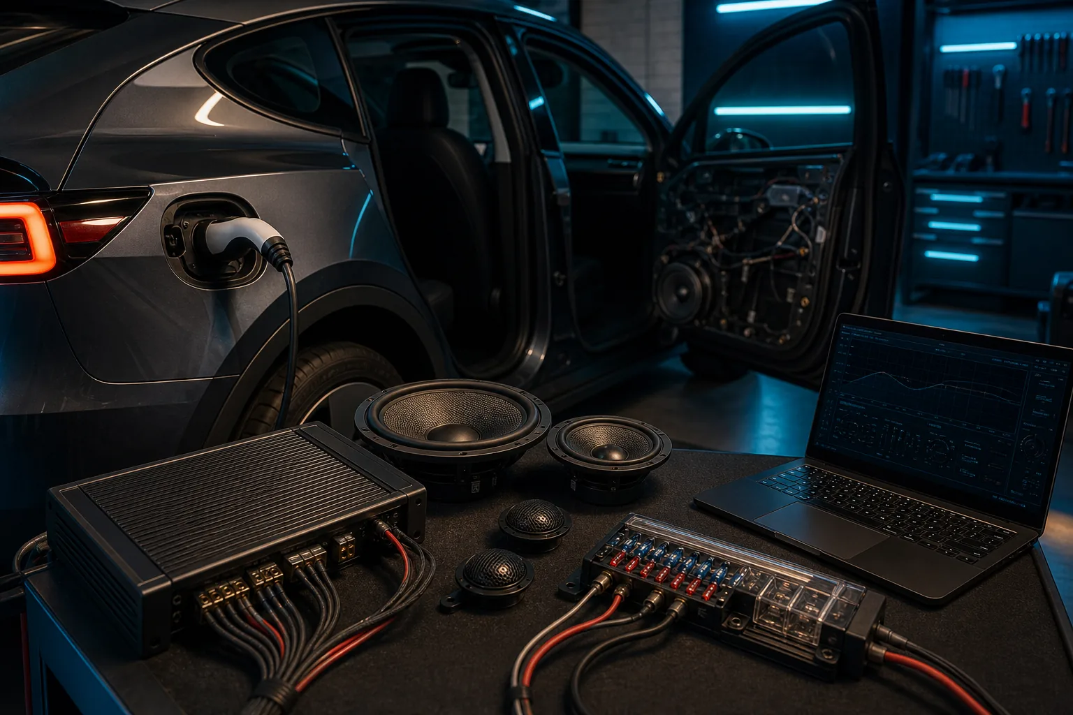 Car audio w samochodzie elektrycznym i hybrydowym