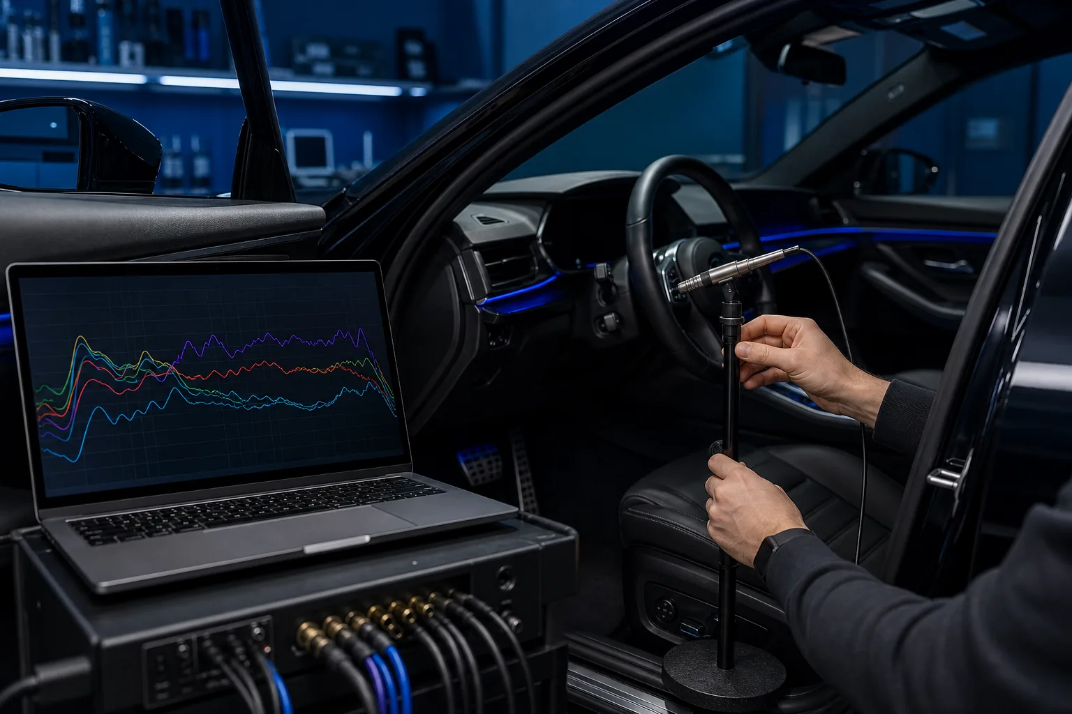 Profesjonalne strojenie car audio mikrofonem pomiarowym